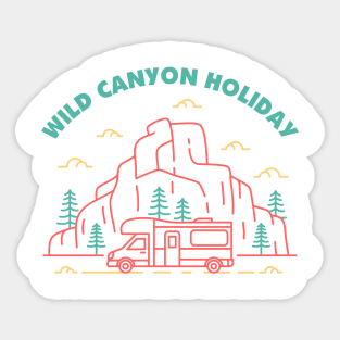 Wild Canyon Holiday Sticker